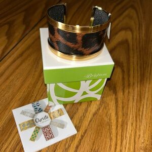 NWT Brighton Christo Animal Print Cuff Bracelet w Box